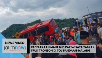 Video: Kecelakaan Maut Bus Pariwisata Tabrak Truk Tronton di Tol Pandaan-Malang