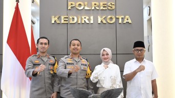Pasangan Wali Kota Kediri Terpilih Temui Kapolres, Kolaborasi Jaga Kamtibmas