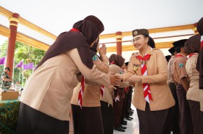 Ini Pesan Mbak Cicha Bagi Pengurus Baru Gerakan Pramuka Ranting Pare