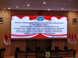 DPRD Lamongan Gelar Paripurna Penetapan Bupati dan Wabup Terpilih