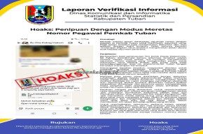 Pesan Hoaks Tersebar lewat Whatsapp Lingkup Pemkab Tuban, Warga Diminta Waspada