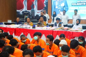 134 Tersangka Peredaran Narkoba Diringkus Polresta Sidoarjo