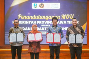 Khofifah Teken MOU Dirikan Instalasi Karantina Terpadu Pertama di Indonesia