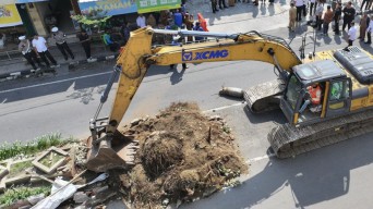 Kota Kediri Jadikan Proyek Jalan Stasiun sebagai Pilot Project Kabel Bawah Tanah