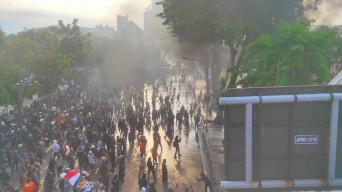 Kerusakan Demo Ricuh di Depan Gedung Grahadi Surabaya