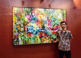 Ariel Ramadhan Gelar Pameran Tunggal Lukisan ke-6 Bertajuk "Segara Warna" di Surabaya