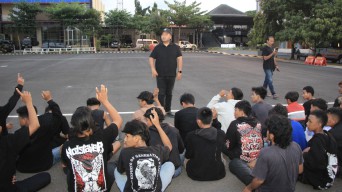 Polres Tuban Amankan Puluhan Oknum Pesilat Konvoi, Bikin Resah Warga
