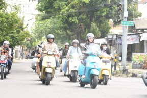 Touring Bersama Scooterist, Mbak Wali Kenalkan Potensi Wisata Kota Kediri