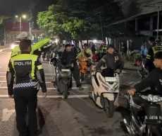 Ratusan Pelaku Balap Liar Dorong Motor dan Ditilang Satlantas Polresta Malang