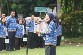 Mbak Vinanda Tegaskan Kesiapsiagaan Hadapi Musim Hujan Saat Pimpin Apel Pagi