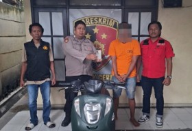 Kurang dari Satu Jam, Polisi Ringkus Pelaku Curanmor di Cerme Gresik