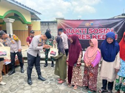 Polres Kediri Serahkan Bantuan Sumur Bor Untuk Musala