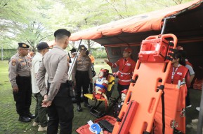 Polres Kediri Kota Gelar Apel Kesiapan Hadapi Bencana Hidrometeorologi