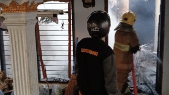 Rumah Warga Ringinrejo Kediri Terbakar, Kerugian Capai Rp350 Juta