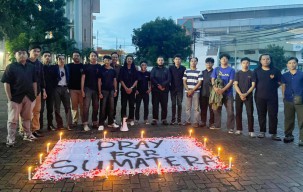 Lilin Duka BEM FISIP UMJ, Banjir Sumatra Harusnya Bencana Nasional