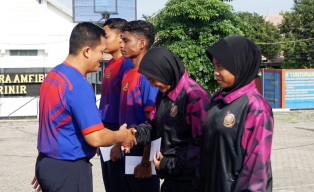 Prajurit dan Putri Marinir Denipam 2 Borong Emas Kejuaraan Nasional