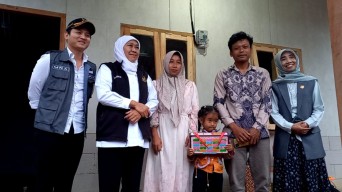 Gubernur Jatim Resmikan Huntara Korban Tanah Gerak Trenggalek