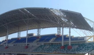 Anggaran Perbaikan Atap Stadion JSG Lenyap di APBD Tahun Ini