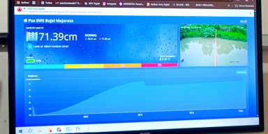Antisipasi Banjir Sungai Kedak, BPBD Kota Kediri Pasang EWS di Bujel