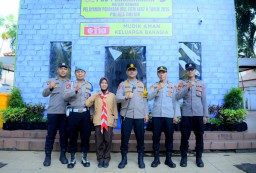 Kapolres Gresik Tinjau Kesiapan Pos Pelayanan Alun-Alun Jelang Idulfitri