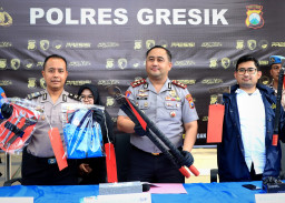 Polres Gresik Tangkap Komplotan Residivis Pencuri Kabel Trafo PLN Lintas Kota