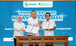 BPJS Ketenagakerjaan dan Kemenkop Perkuat Jaminan Sosial Ekosistem Koperasi