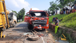 Tabrakan Beruntun Libatkan Truk Tangki LPG di Purwoasri Kediri, 1 Orang Tewas
