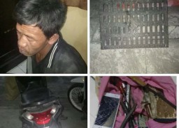 Pencuri Besi Penutup Gorong-gorong Jalan Raya Diringkus