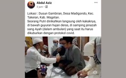 Viral Video Akad Nikah Digelar di Dekat Mobil Jenazah