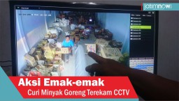 Video: Aksi Emak-emak Curi Minyak Goreng Terekam CCTV