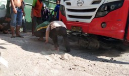 Bus Harapan Jaya Hantam Dua Motor di Tulungagung, Satu Orang Tewas
