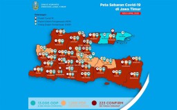 Covid-19 di Jatim per 9 April: Positif 223 Pasien, Sembuh 57 Orang