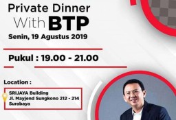 Ahok alias BTP Makan Malam di Surabaya, yang Mau Ikut Bayar Rp 1 Juta