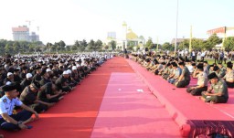 Ribuan Jemaah Doa Bersama Jogo Jawa Timur untuk Indonesia Damai