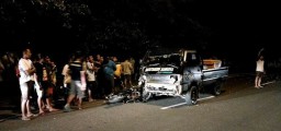 Pikap Seruduk Motor, Biker Lampung Langsung Tewas