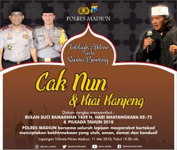 Sambut Ramadan, Polres Madiun Gelar Tablig Akbar Bersama Cak Nun