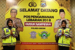 Berita Foto: Bergaya Masjid, Begini Rupa Dalam Pos Pam Polres Gresik 