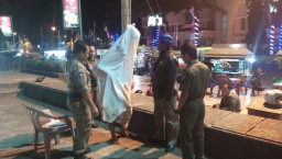 Pocongan di Alun-Alun Ponorogo Akhirnya Digerebek Satpol PP