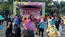 Apresiasi 3 Atlet Asian Games, 1.500  Warga Trenggalek Senam Bareng
