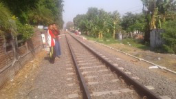 Pulang dari Pasar, Kakek Misnatun Tewas Tersambar Kereta Api