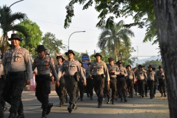 Sambut Hari Sumpah Pemuda, Polres Trenggalek Gelar Long March 56 KM