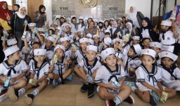 Cerianya Pelajar TK di Museum Hidup Polrestabes Surabaya