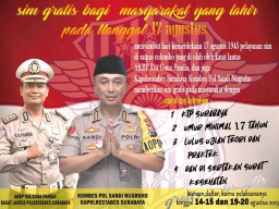 Hore! SIM Gratis Bagi Warga Surabaya yang Lahir 17 Agustus