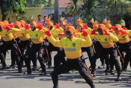 Satsabhara Polres Blitar Kota Raih Juara Drill Borgol di Polda Jatim