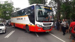 Bus Harapan Jaya Tabrak Motor, Ibu Kritis dan Anaknya Terluka