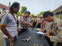 Antisipasi Penyalahgunaan, Senpi Polisi di Kota Probolinggo Diperiksa