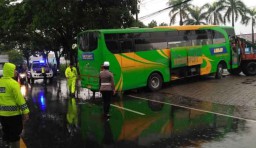 Ditabrak Bus Ladju di Pasuruan, Pengendara Motor Yamaha V-Ixion Tewas
