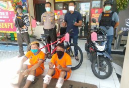 Lawan dengan Tang Pemotong Besi, 2 Residivis Maling Sepeda Didor