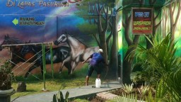 Napi Narkoba Ubah Wajah Seram Lapas Pasuruan dengan Lukisan Air Brush