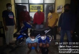 Kepergok Dorong Motor Curian yang Mogok di Probolinggo, Dua Pelaku Diamankan